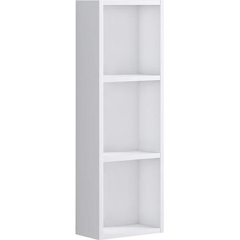 Armoire haute Kasari ouverte, blanc brillant, 300x900x170mm (1/2)