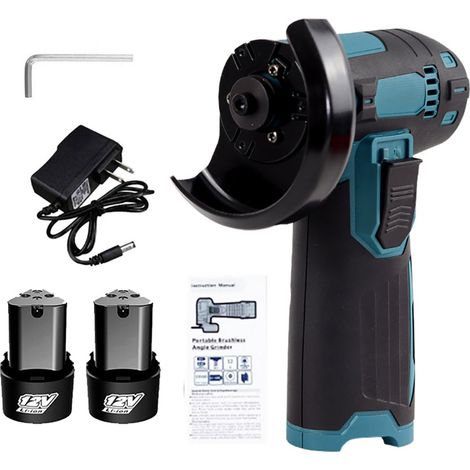 Beyamis Meuleuse angle 12V 76mm – 2 batteries 1300mAh, ergonomique, légère (1/5)