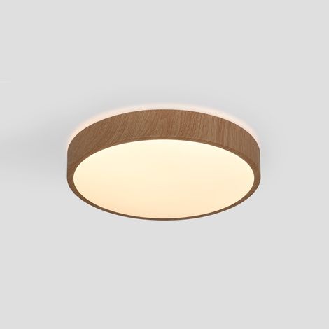 LED Deckenleuchte CCT - 24W - Holzfarbe - Ø40cm