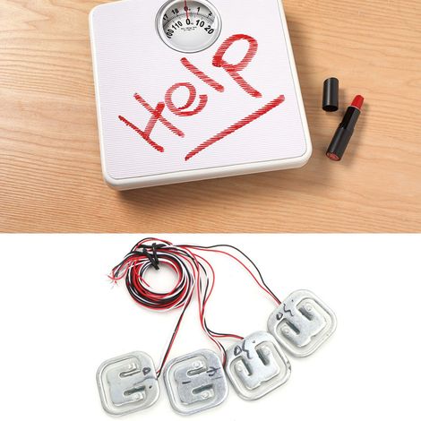 HX711-Modul + 4-Personen-Körperwaage, 50-kg-Kraftsensor, Halbbrücken-Dehnungssensor-Set (1/5)