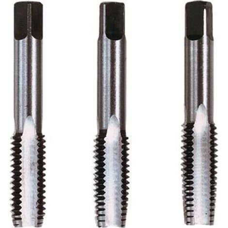 Maschi a Mano Passo Grosso Acciaio Legato Set 3 Pz mm. 2x0,4