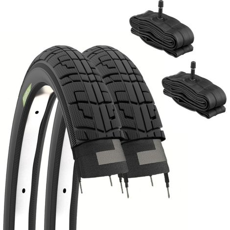 2 COPERTONI 12 1/2 X 1.75 2 1/4 (47-203) + CAMERE AMERICA PNEUMATICI PER BICI CITY BIKE (1/4)
