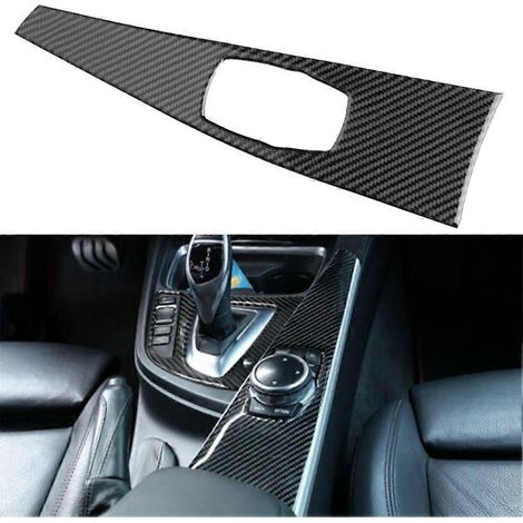 Garniture intérieure de console centrale en fibre de carbone pour BMW Série 3 et 4 F30 F31 F32 F33 F34 F36 (2014-2018) (1/5)