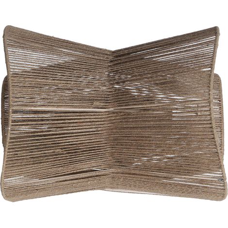 Applique murale boho en jute et fer doré ambiance chaleureuse - Jute naturel et doré (1/4)