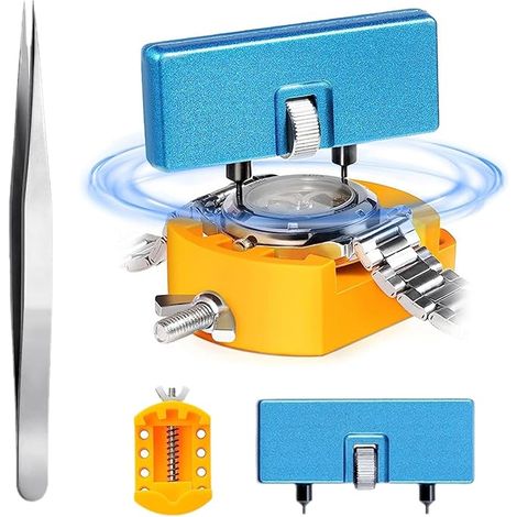 Kit de reparación portátil para desmontar los eslabones de la pulsera del reloj, cambiar las pilas y quitar la mayoría de los pasadores de la pulsera. (1/5)
