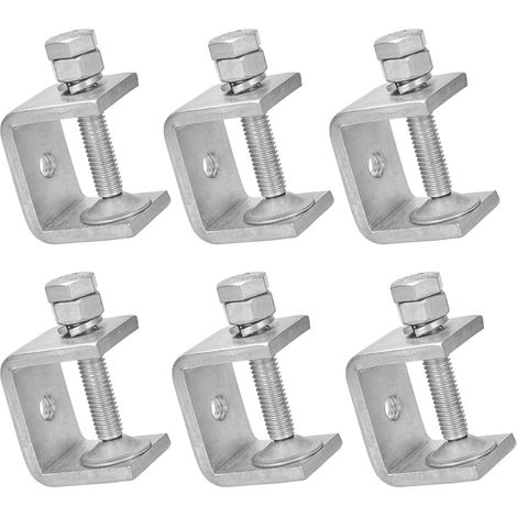 Pinces en C Robustes en Acier Inoxydable, 6 Pièces Ensemble Mini Serre Joint en c Réglables de 0 à 25 mm,Pinces et Tendeurs pour Travail du Bois, Fabrication de Meubles, Bricolage (1/5)