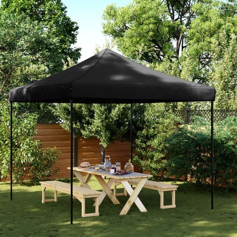 Partyzelt Faltbar Pop-Up Schwarz 292x292x315 cm