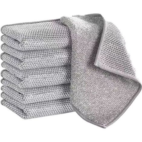 Set di 5 strofinacci in filo d'acciaio. Questo versatile set di strofinacci in filo d'acciaio comprende strofinacci da cucina, strofinacci da cucina e panni per i piatti. (1/5)