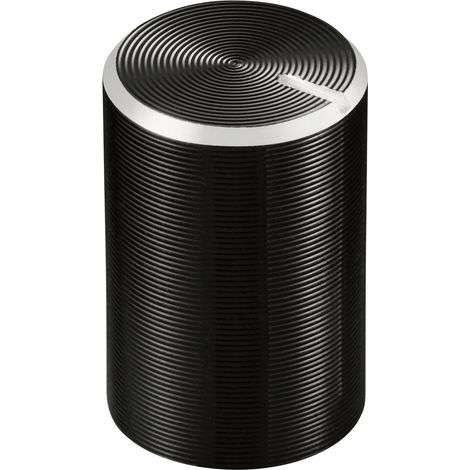TRU COMPONENTS TC-11613896 Drehknopf mit Knopfmarkierung Schwarz (Ø x H) 10 mm x 15 mm Aluminium, P (1/4)