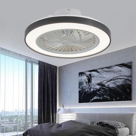 Plafonnier Ventilateur avec Lumière LED – Lampe de Plafond Silencieuse pour Salon, Chambre et Salle à Manger