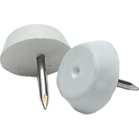 Deslizador Mueble  15Mm Patin Clavo Plastico  Bl Micel 100 Pz (1/2)