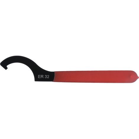 Clé à ergot ER32 en acier carbone pour tour CNC, outil de serrage portable et durable.