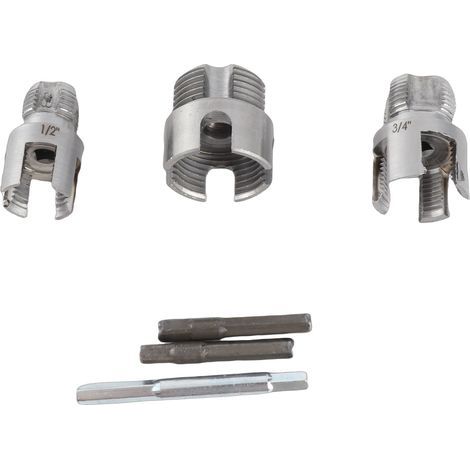 Ortviai Taraudeuse Pipe Intérieure/Extérieure pour PVC – Embase Hexagonale 6,4 mm, Filetages G1/2, G3/4, G1, Acier Rapide (1/3)