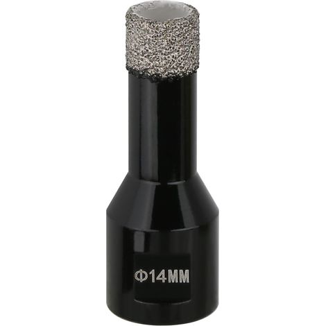 Foret diamanté à sec de 14 mm, raccord fileté M14, scie cloche soudée sous vide pour maçonnerie, couronne de forage diamantée pour carrelage, marbre, granit, porcelaine, béton et pierre (1/5)