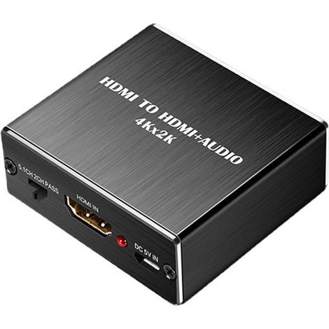 Extracteur Audio HDMI 4K 30Hz vers TOSLINK SPDIF et 3.5mm, Compatible TV, PC, PS4/5, Lecteur Blu-ray, Adaptateur Audio Stéréo (1/5)