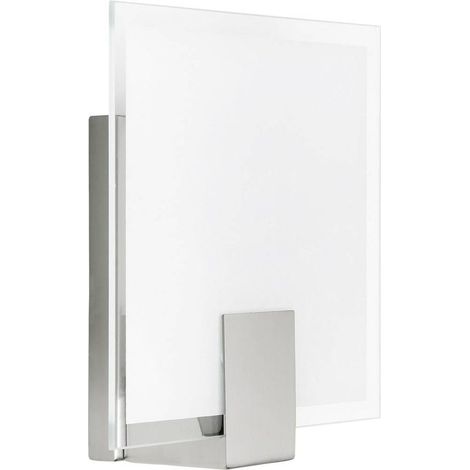 Brilliant Applique murale LED E14 40W acier inoxydable blanc dimmable IP20 intérieur (1/5)