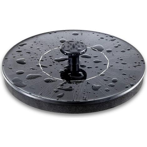 Pompe solaire pour fontaine à oiseaux, fontaine solaire à 4 buses, pompe à eau flottante solaire pour fontaine à oiseaux, jardin, bassin, piscine, extérieur (1/5)