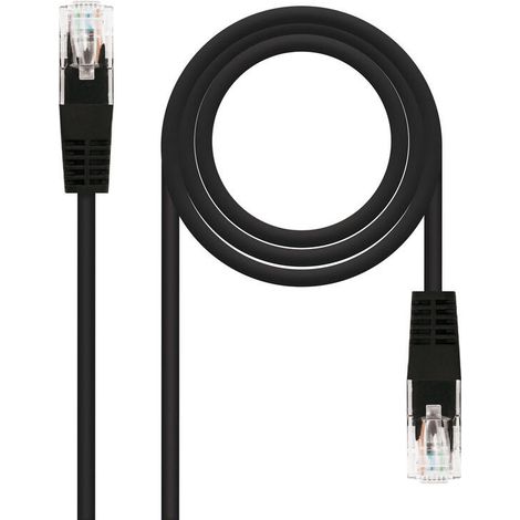 Cable Red Latiguillo RJ45 CAT.6 UTP AWG24, Negro, 30 cm (1/3)
