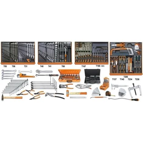 Beta 5910VI/3T Assortimento utensili manutenzione industriale in termoformati 261 Pz.