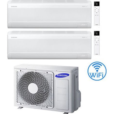 Samsung Windfree Avant S2 R32 Wifi Dual Split Inverter Klimaanlage 9000 + 18000 BTU mit E.U. AJ050TXJ2KG/EU NEU 2025 Klasse A+++/A++