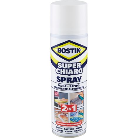Colla spray Bostik Super Chiaro 2 in 1 500ml permanente e removibile (1/5)