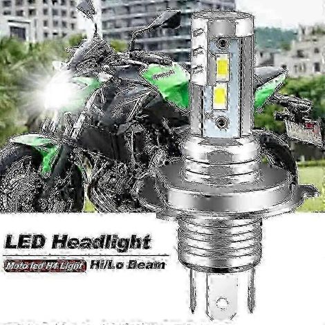 Ampoule de phare LED H4 H1s 9003 pour moto Kawasaki Z650/Vulcan S650, 4800 lm, 6000 K, blanc, Canbus (1/3)