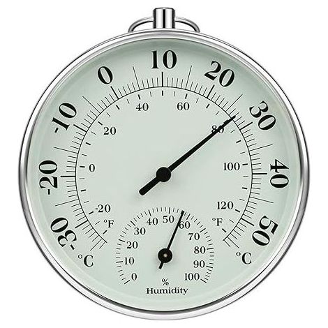 Thermomètre d'intérieur et d'extérieur 10 cm avec thermomètre d'humidité à l'intérieur et à l'extérieur Température de l'air pour moniteur climatisation Humidity Thermomètre Gauge Indicateurs (1/5)