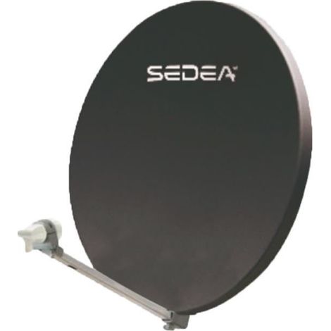 Parabole Satellite - SEDEA - 65 cm - Acier Anthracite - LNB Universel - Montage Facile