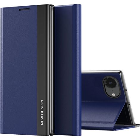 Étui Sleep Case Pro pour iPhone 16e avec rabat et support - Bleu (1/2)