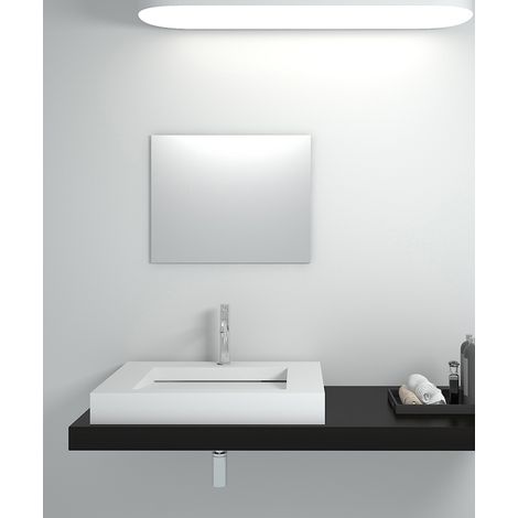 Lavabo rectangular independiente Blanc mat - Likouala