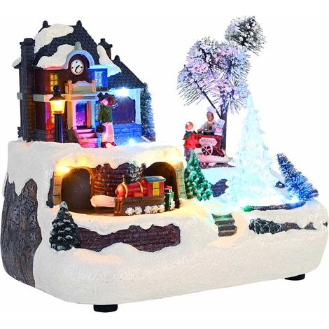 Centro de Mesa Navideño Multicolor 23,5 x 16 x 18,5 cm Resina vidaXL