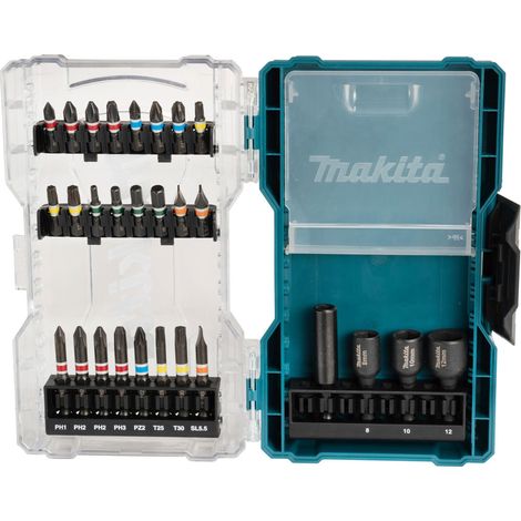 Makita E-07048 28 PC Black Colour Coded Drill Bit Set Phillips Torx 3/8"" Socket (1/5)