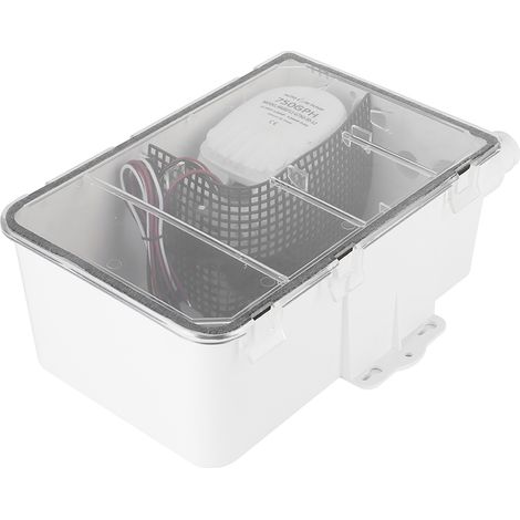 Pompe de cale 750GPH 12V/24V avec interrupteur automatique, boîtier de drainage pour douche, multi-entrées, bateau yacht G750-30 (1/5)