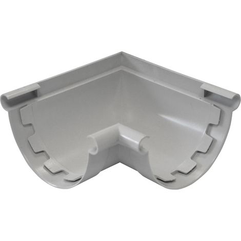 Raccord angle de gouttière Jardibric 90° Ø 25 Gris (1/2)