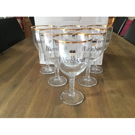 Lot de 6 verres Maredsous - 50 cl - Verres à bière officiels neufs