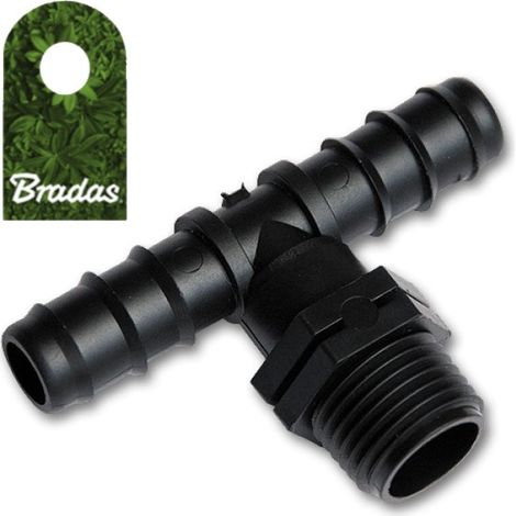 Raccordo a T GZ 3/4" per tubo flessibile da 25 mm per tubi di irrigazione a goccia, tubi di montaggio