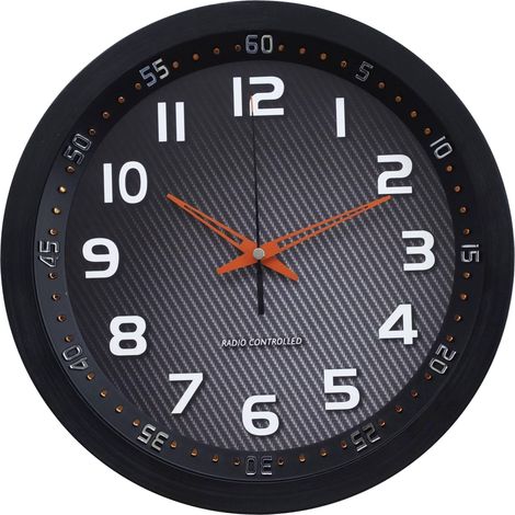 Technoline WT 8972 Horloge murale noire et ambre 30 cm