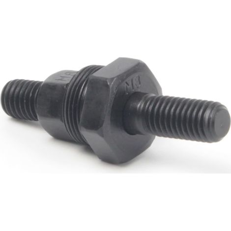 Adaptateur riveteuse écrou M8, fabriqué en acier, pour des raccords sécurisés, comprend plusieurs pièces pour différentes applications.