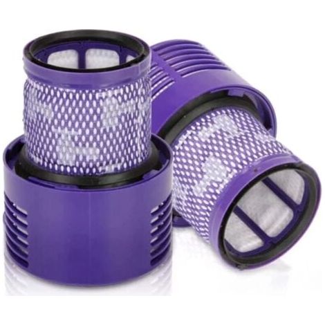 2 Paquet Lavables Réutilisables Filtre de Remplacement pour Dyson V10 Cyclone Animal Absolute Motorhead Total Clean Pro Extra Aspirateur Sans Fil avec Brosse de nettoyage-- (1/4)