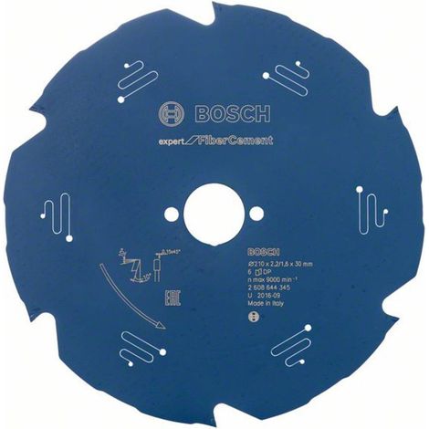 [NEUWERTIG] B-Ware Bosch Kreissägeblatt Sägeblatt Faserzement 210 X 30 X 1.6 Mm 6 Zähne 1 Stück