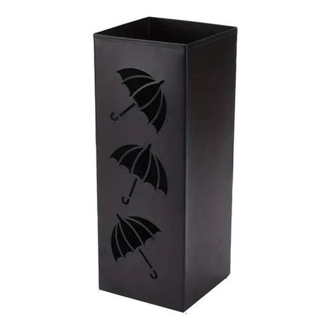 Porte-parapluie avec seau - Porte-parapluie - Support pour parapluie - Porte-parapluie multifonctionnel - Porte-parapluie décoratif - Porte-parapluie noir ornemental (1/5)