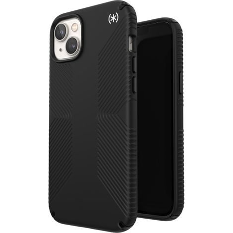 Speck Presidio2 Grip – Rutschfeste iPhone 15 Plus / 14 Plus Hülle (Schwarz / Schwarz / Weiß) (1/5)