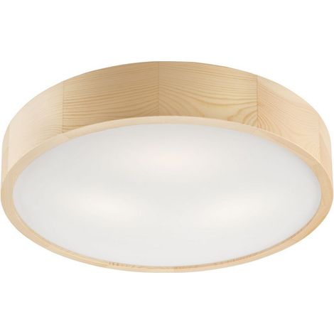 Lamkur Round Zylindrische Deckenleuchte Pinie, 3x E27 (1/4)