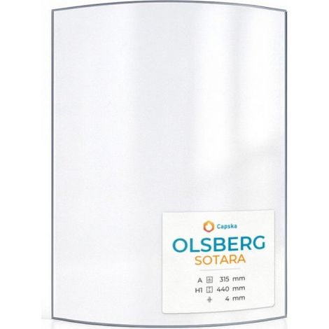 Vitre Olsberg SOTARA - Verre Courbe pour poêle à bois - 315 x 440 mm (A x H) - 4 mm (1/5)