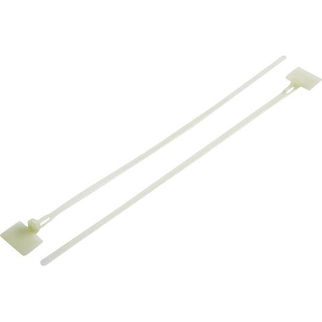 TRU COMPONENTS 1592847 TC-MHVC100203 Kabelbinder 101 mm 3.60 mm Transparent mit Beschriftungsfeld, L