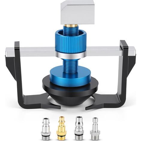 Adaptateur Universel de Purge de Frein, Adaptateur de Maître-Cylindre Réglable de 22 à 58 Mm avec 4 Connecteurs Rapides, pour la Plupart des Véhicules