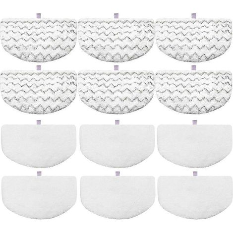 Lot de 12 lingettes de rechange pour balai vapeur Bissell Powerfresh 1940, 1440, 1544, 1806, 2075, 2181 et 2814 (référence 1940 et 1806). (1/5)