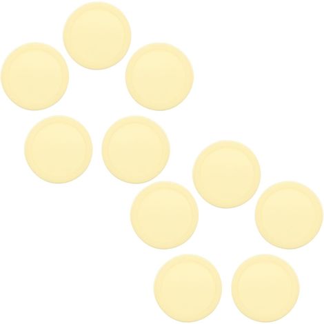 Lot de 10 couvercles en plastique à large ouverture pour bocaux, 86 mm, jaunes, pour la mise en conserve et le stockage. (1/5)