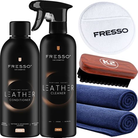 Kit de cuidado, limpieza y renovación de cuero Fresso mini (1/5)