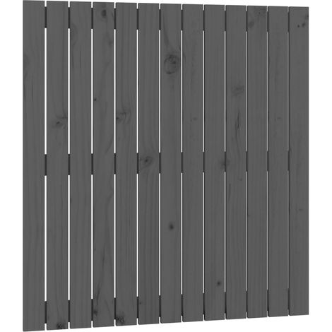 Maison Exclusive - Testiera da Parete Grigia 82,5x3x90cm in Legno Massello di Pino